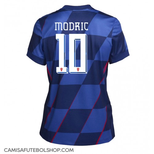 Camisa de time de futebol Croácia Luka Modric #10 Replicas 2º Equipamento Feminina Europeu 2024 Manga Curta